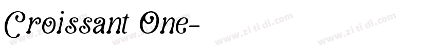 Croissant One字体转换